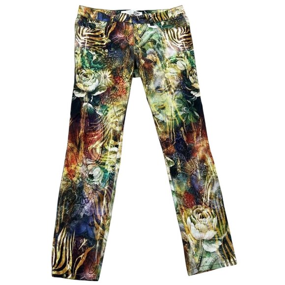 Nordstrom Joe Fresh Women’s Boho Artsy Floral Paisley Pants Capris Size 6 - Picture 1 of 4